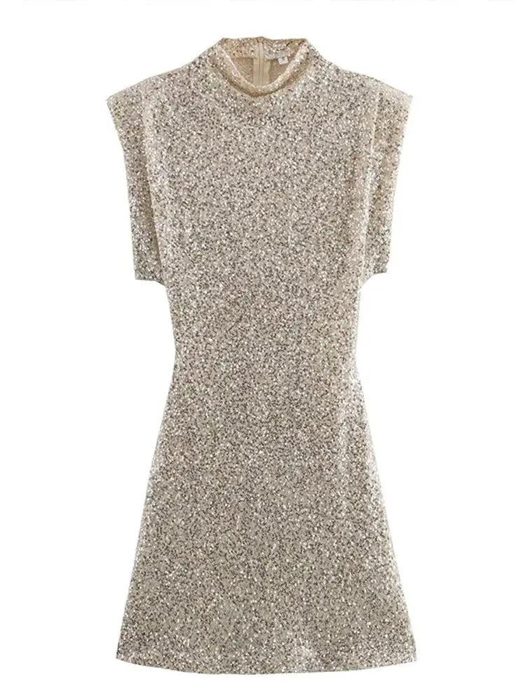 Stefanie | Glitter Sequin Mini Dress