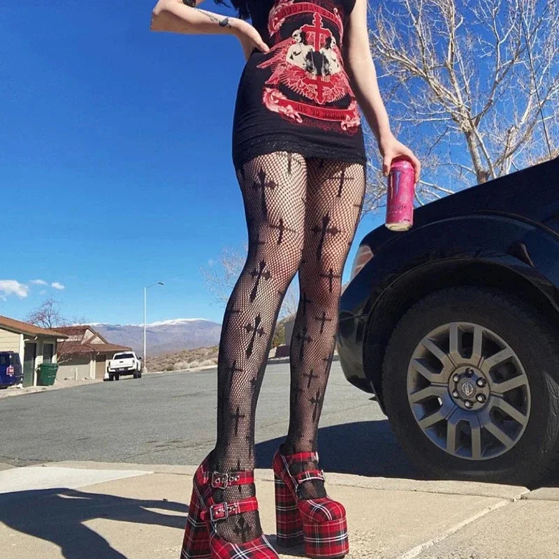 Stephanie | Gothic retro style tights