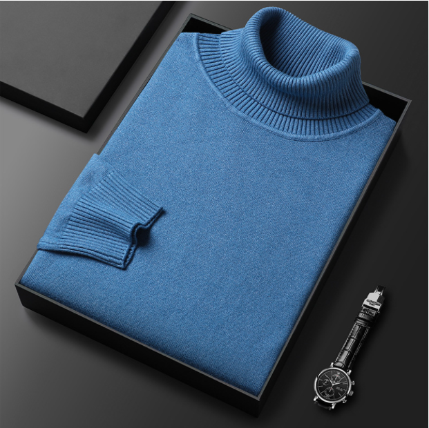 Variant image for Men’s Cashmere Cotton Turtleneck Sweater – Elegant Comfort, Versatile Fit-1