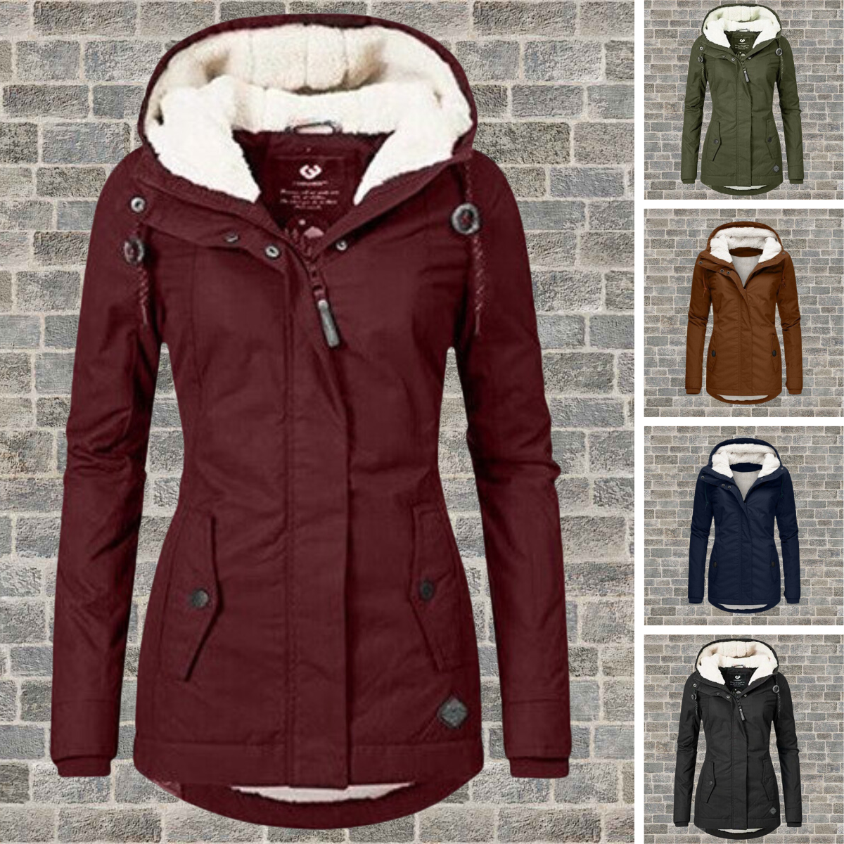 Maya | Stylish cotton coat with hood