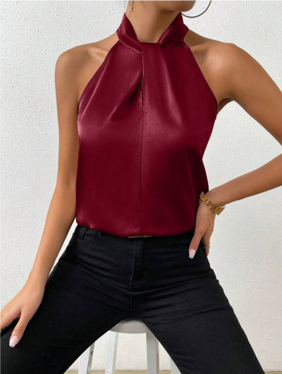 Vanna | Silk Knot Neck Top