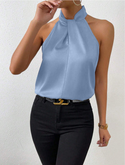 Vanna | Silk Knot Neck Top