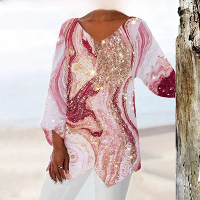 Nadine | Trendy Long Sleeve V Neck Top