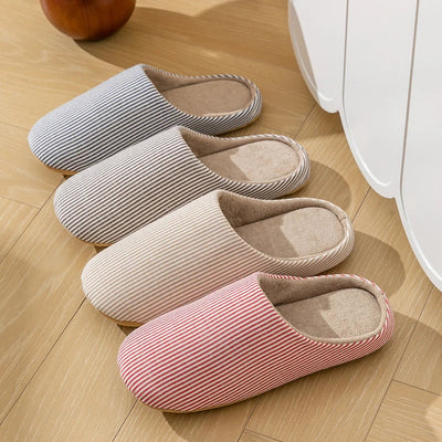 Veronica | Striped slippers with non slip sole