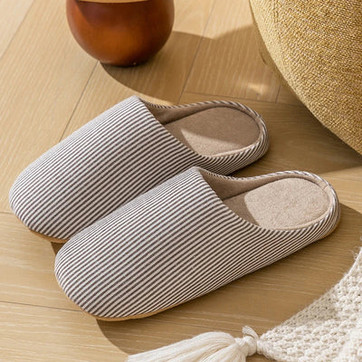 Veronica | Striped slippers with non slip sole