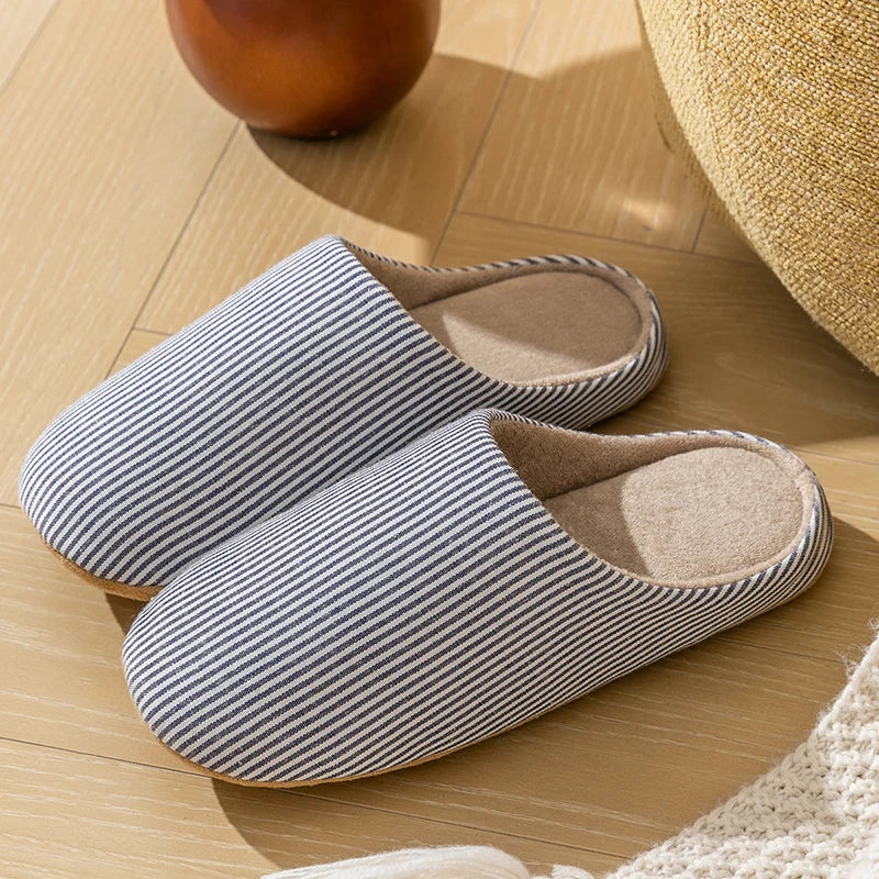 Veronica | Striped slippers with non slip sole