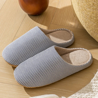 Veronica | Striped slippers with non slip sole