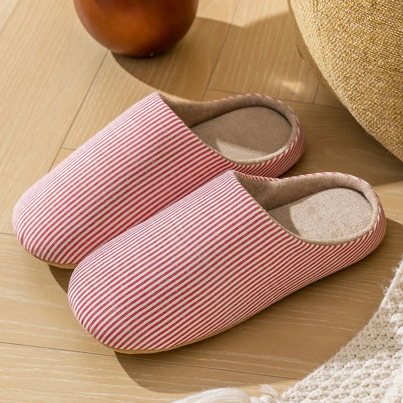 Veronica | Striped slippers with non slip sole