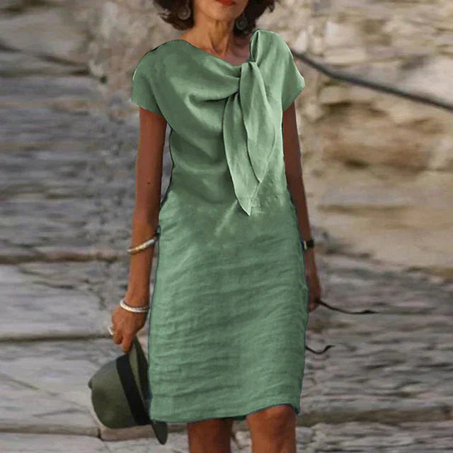 Gaine | Women's Mini Dress - Elegant Short Sleeve Cocktail Dress for Special Occasions 2