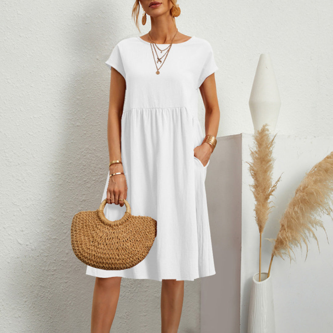 Sophia | Comfortable Short Sleeve Dress