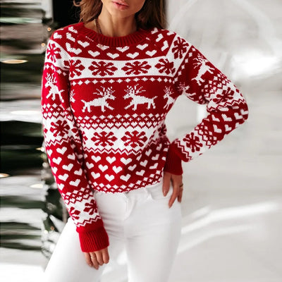 Althea | Xmas Moose Print Sweater