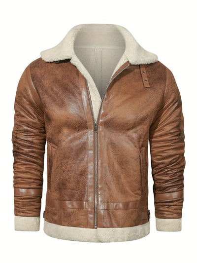 Jack | Leather jacket with stand-up collar