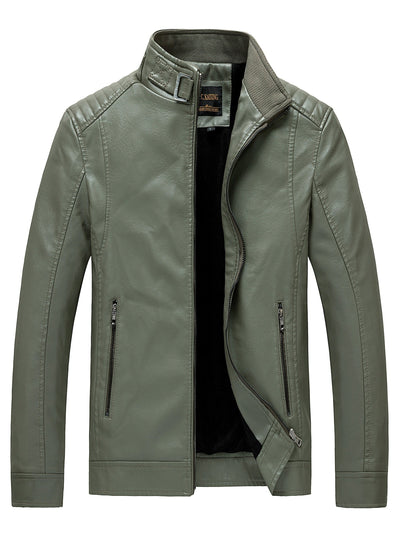 Arlo | Stylish Leather Jacket with Zipper Pockets