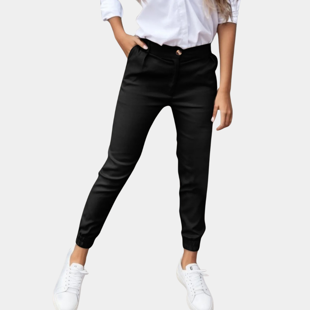 Alana | High waisted pants with stretch fabric