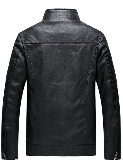 Karri | Comfortable Leather jacket with stand-up collar