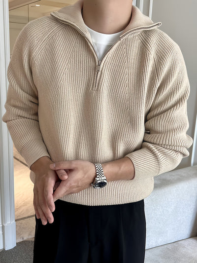 Ethan | Casual Half-Zip Top Knitted Sweater