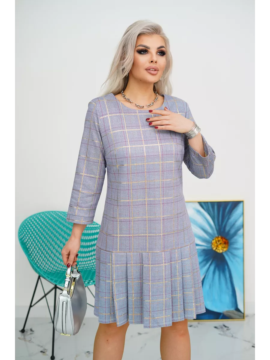 Tara | A-Line Checkered Dress for Women - Stylish Summer & Party Wear 1