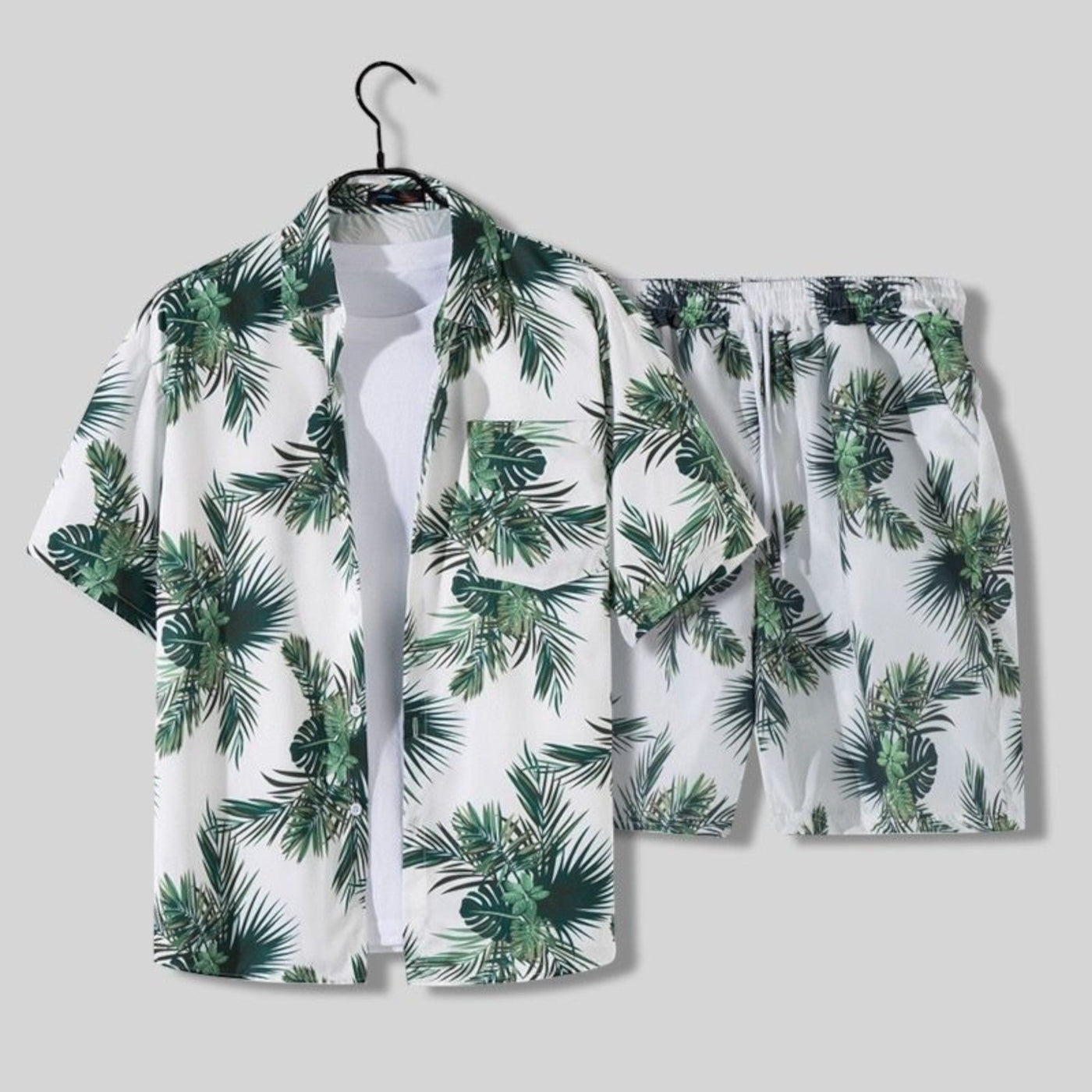 Variant image for Jorden | Summer Set for Men - Tropical Shirt and Shorts Ensemble-73