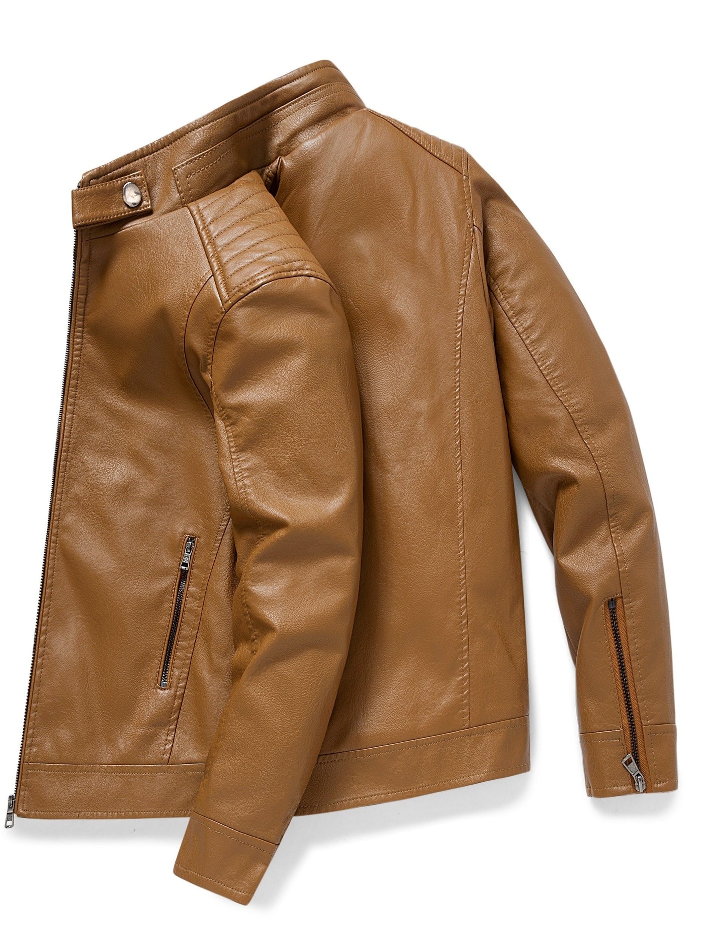 Arlo | Stylish Leather Jacket with Zipper Pockets