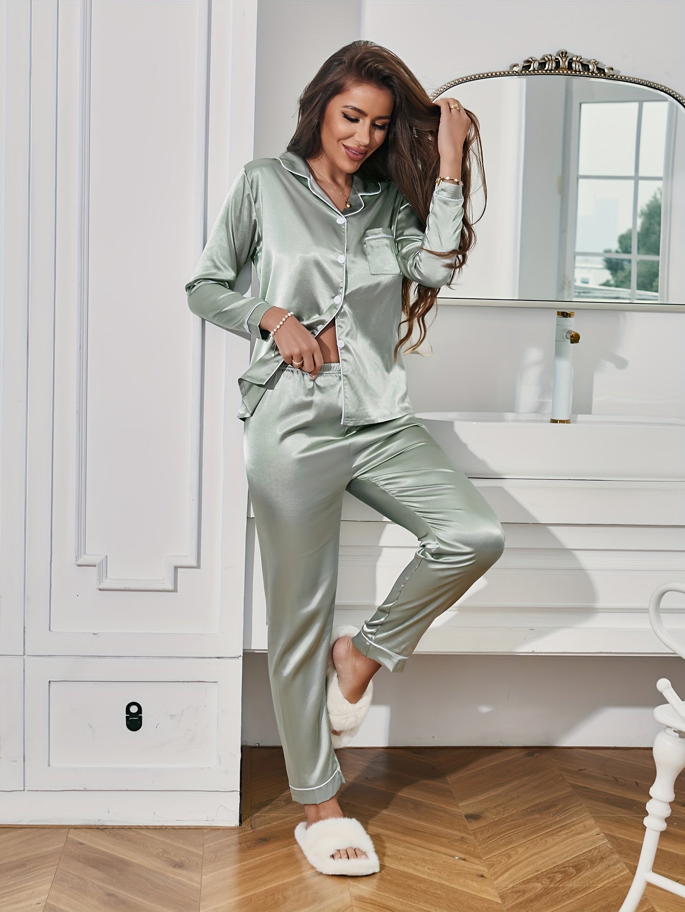 Grace | Casual silk pajama set