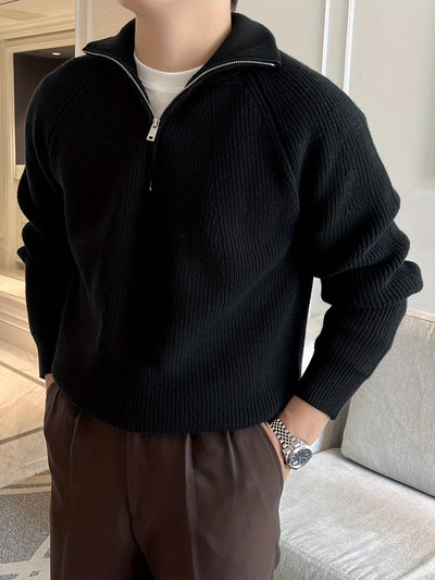 Ethan | Casual Half-Zip Top Knitted Sweater