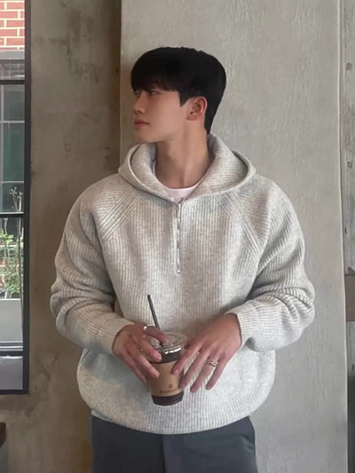 Ethan | Casual Half-Zip Top Knitted Sweater