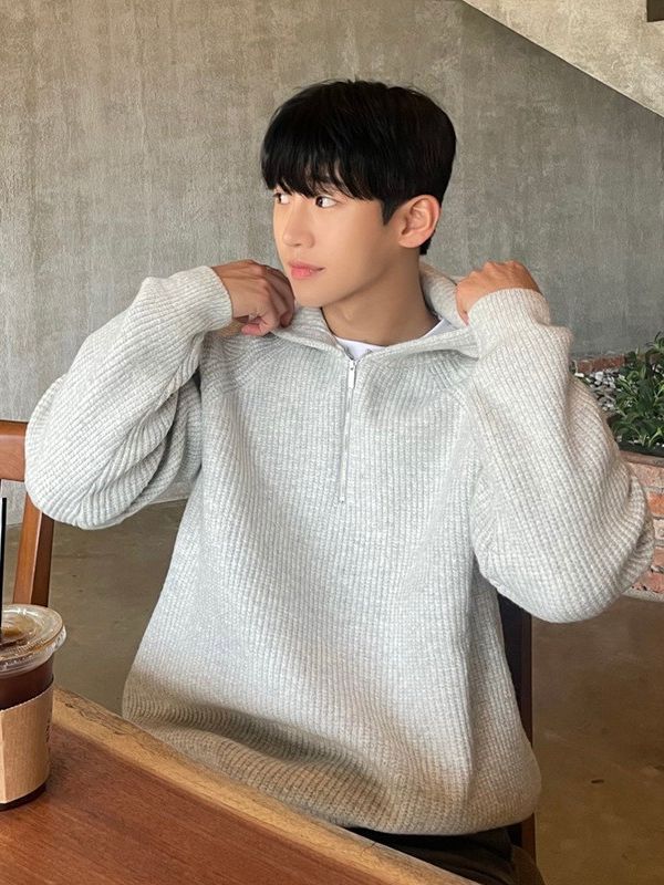 Ethan | Casual Half-Zip Top Knitted Sweater