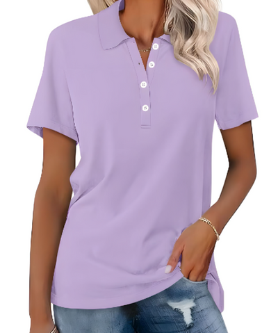 Variant image for Stella | Women's Polo Shirt - Elegant White & Black Options, Sizes XS-2XL-21