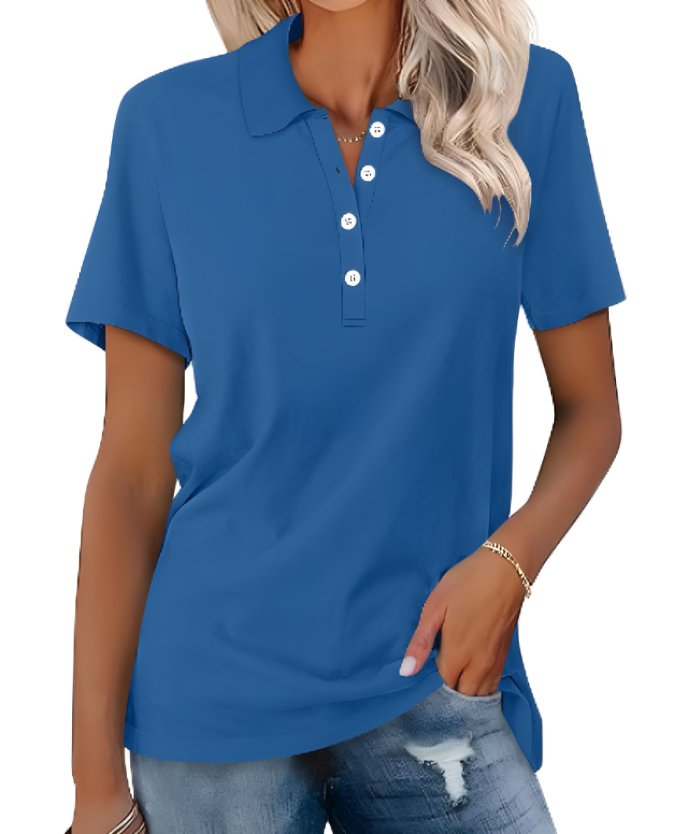 Variant image for Stella | Women's Polo Shirt - Elegant White & Black Options, Sizes XS-2XL-16