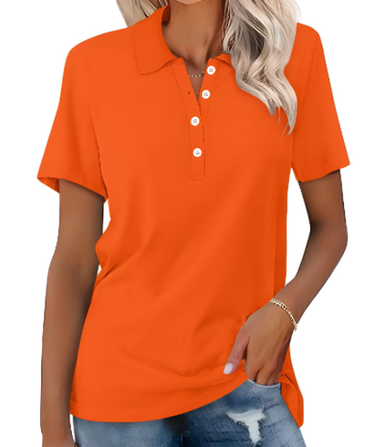 Variant image for Stella | Women's Polo Shirt - Elegant White & Black Options, Sizes XS-2XL-11