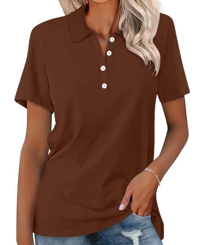 Variant image for Stella | Women's Polo Shirt - Elegant White & Black Options, Sizes XS-2XL-41