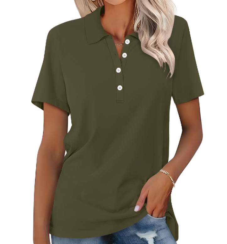 Variant image for Stella | Women's Polo Shirt - Elegant White & Black Options, Sizes XS-2XL-6