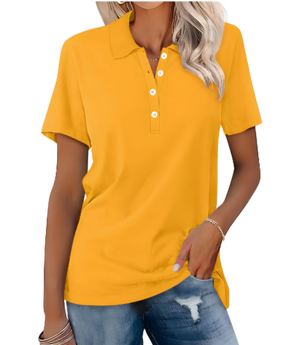 Variant image for Stella | Women's Polo Shirt - Elegant White & Black Options, Sizes XS-2XL-36