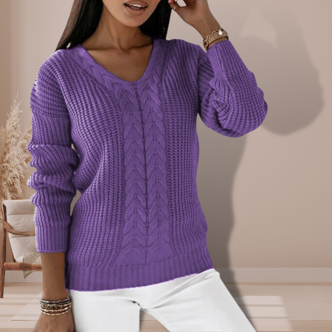 Sophie | V-neck Knitted Sweater