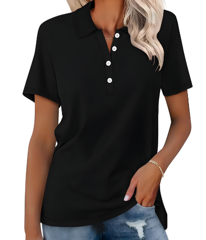 Variant image for Stella | Women's Polo Shirt - Elegant White & Black Options, Sizes XS-2XL-31