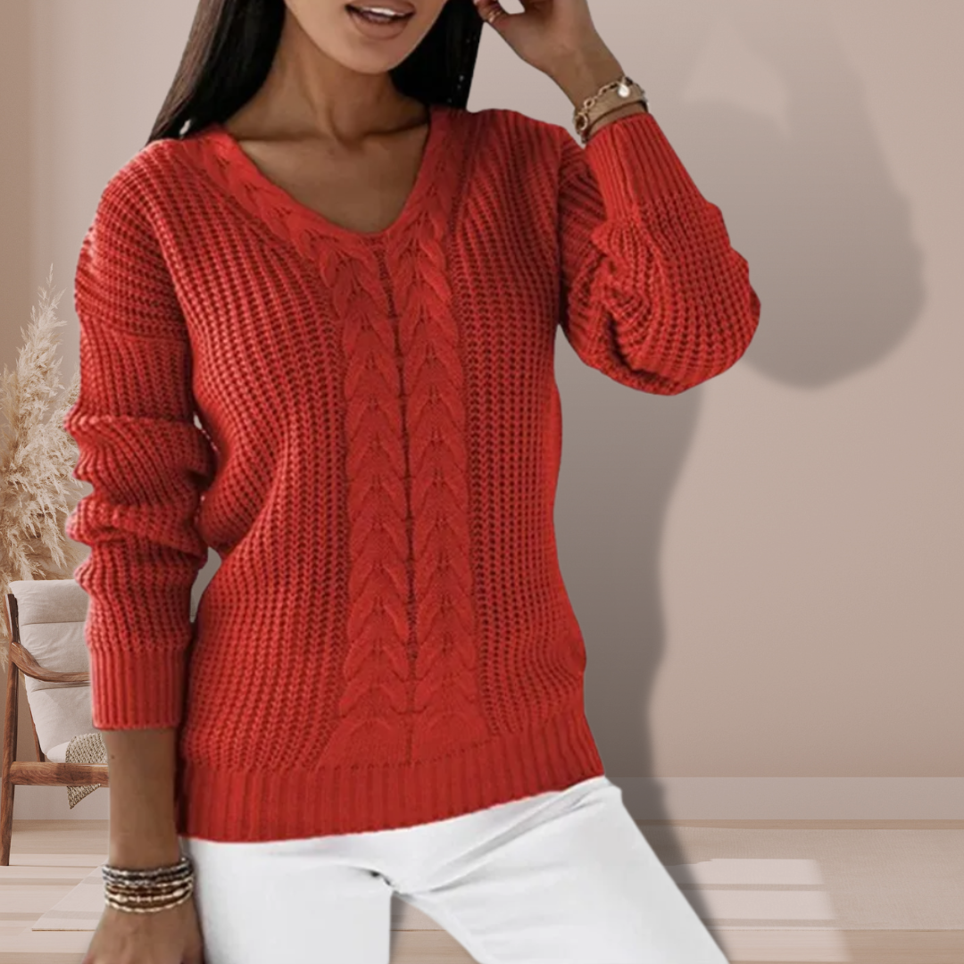 Sophie | V-neck Knitted Sweater