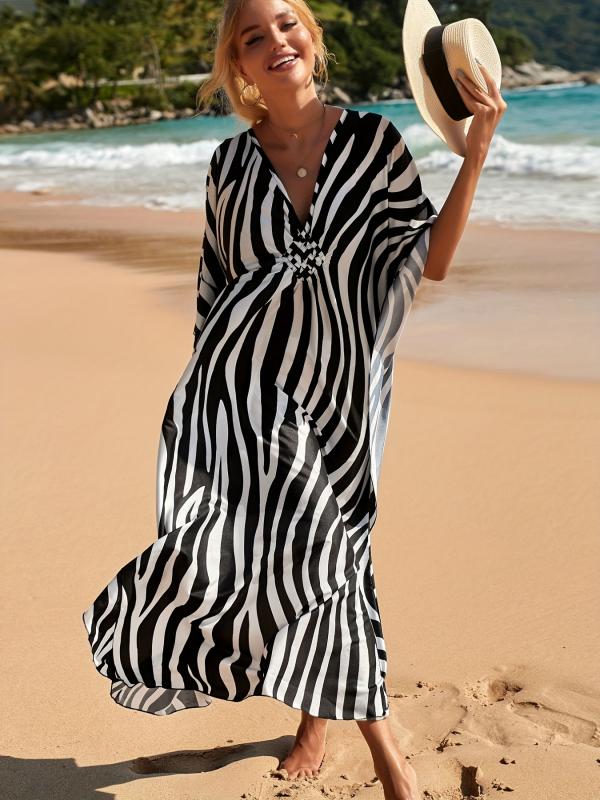 Zara | Women's Summer Dress - Zebra Print Beach Dress 6