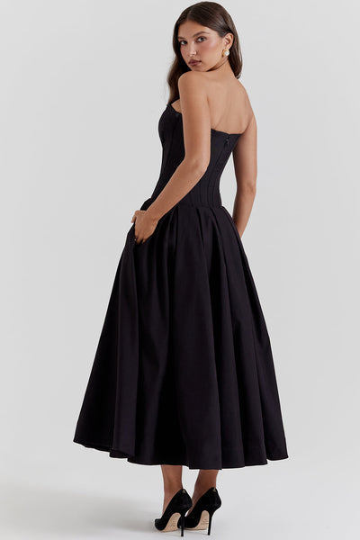 Isla | Ballerina strapless midi dress