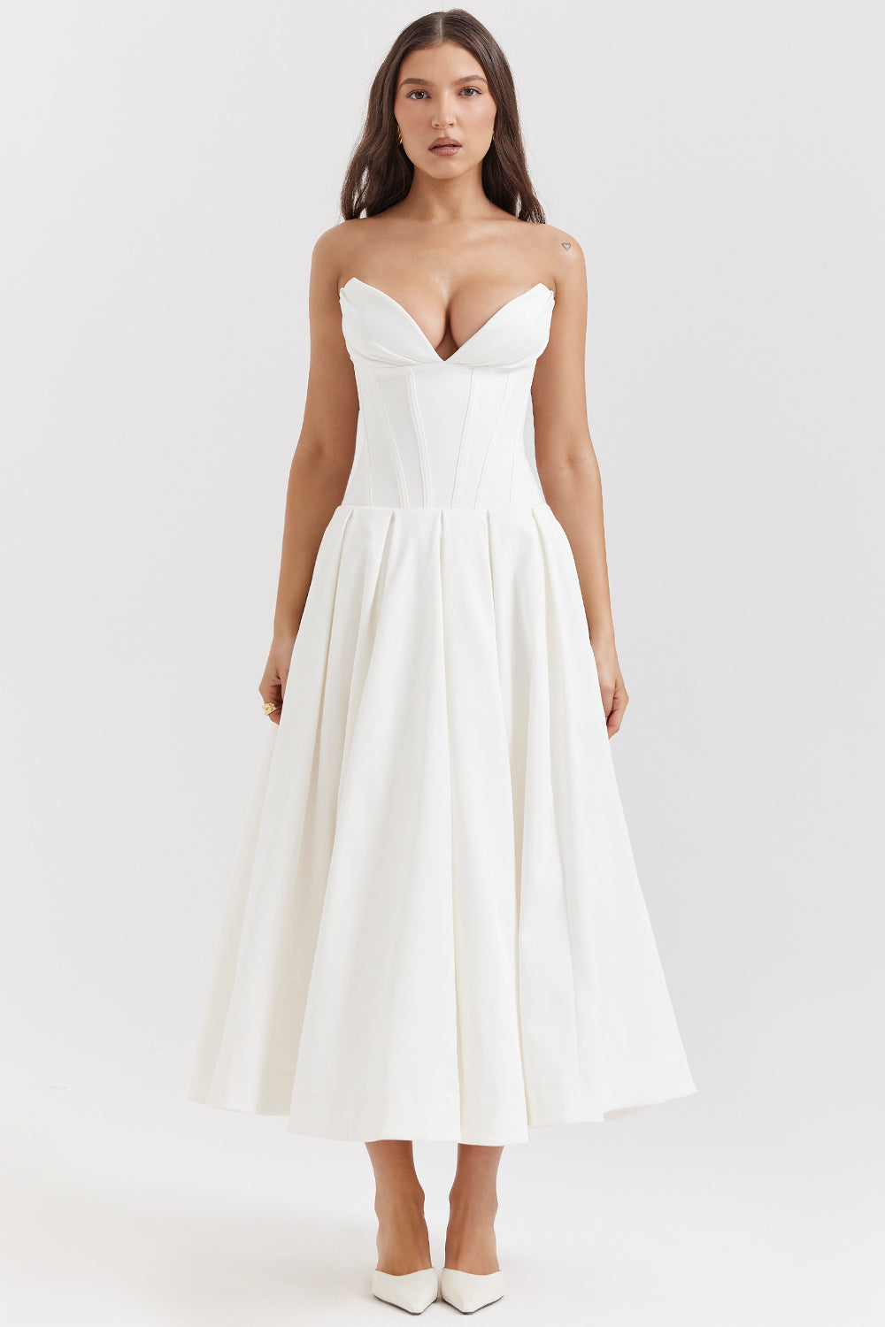 Isla | Ballerina strapless midi dress