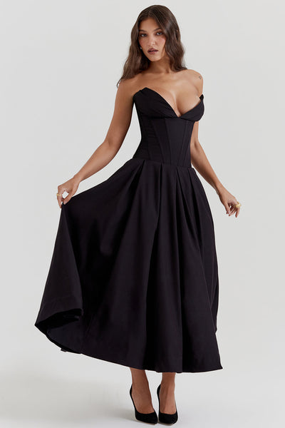 Isla | Ballerina strapless midi dress