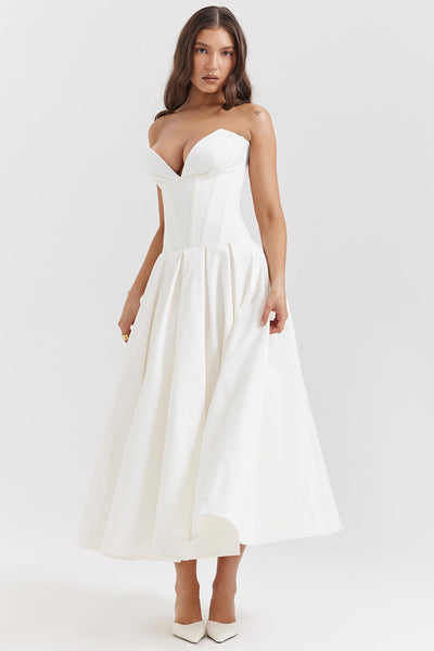 Isla | Ballerina strapless midi dress