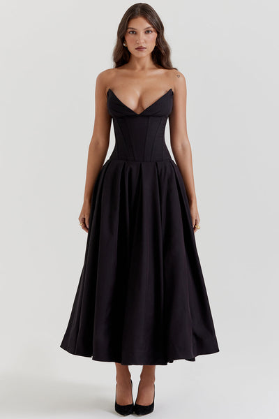 Isla | Ballerina strapless midi dress