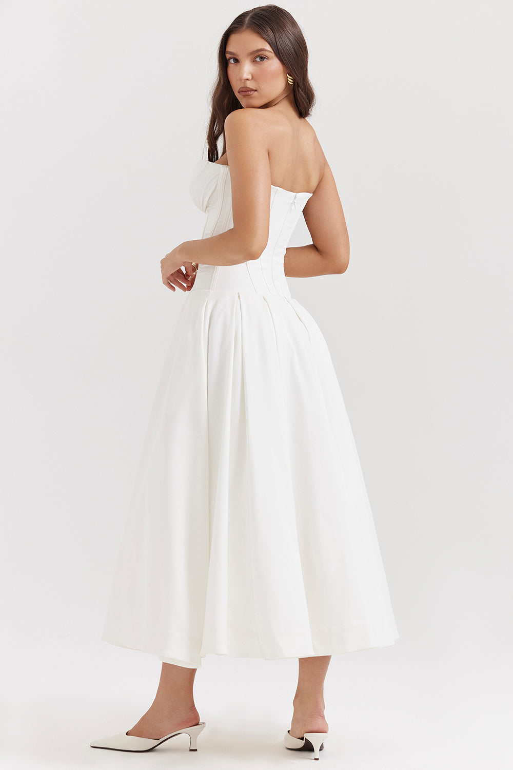 Isla | Ballerina strapless midi dress