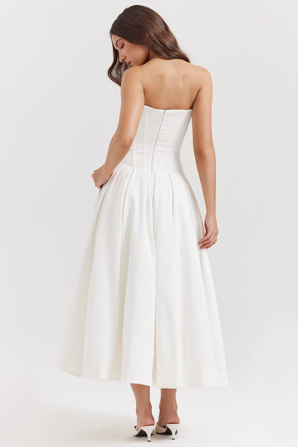 Isla | Ballerina strapless midi dress