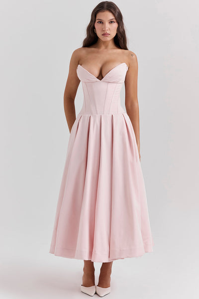 Isla | Ballerina strapless midi dress