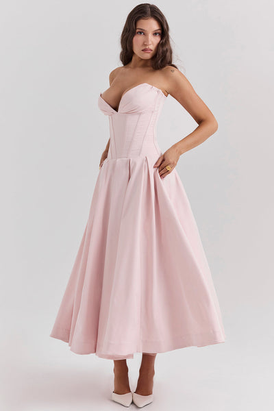 Isla | Ballerina strapless midi dress