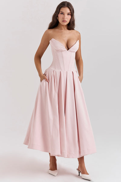 Isla | Ballerina strapless midi dress