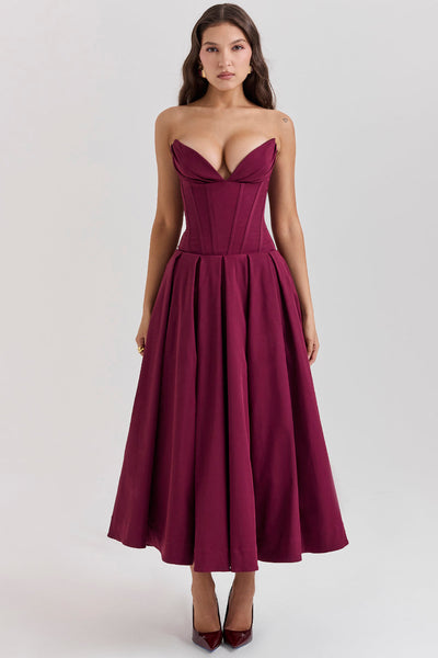 Isla | Ballerina strapless midi dress