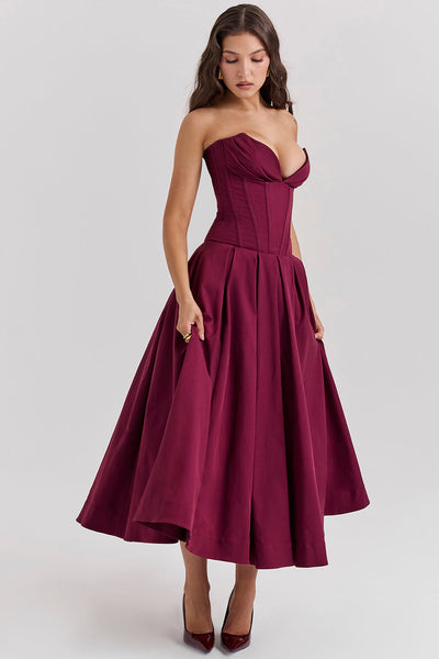 Isla | Ballerina strapless midi dress