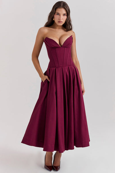 Isla | Ballerina strapless midi dress